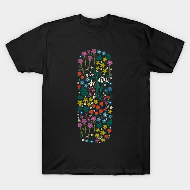 Botanical Flowers T-Shirt by Anna Deegan